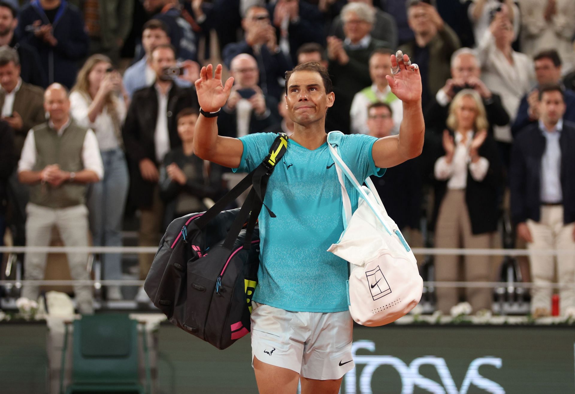 Rafael Nadal bidding farewell at the 2024 French Open.