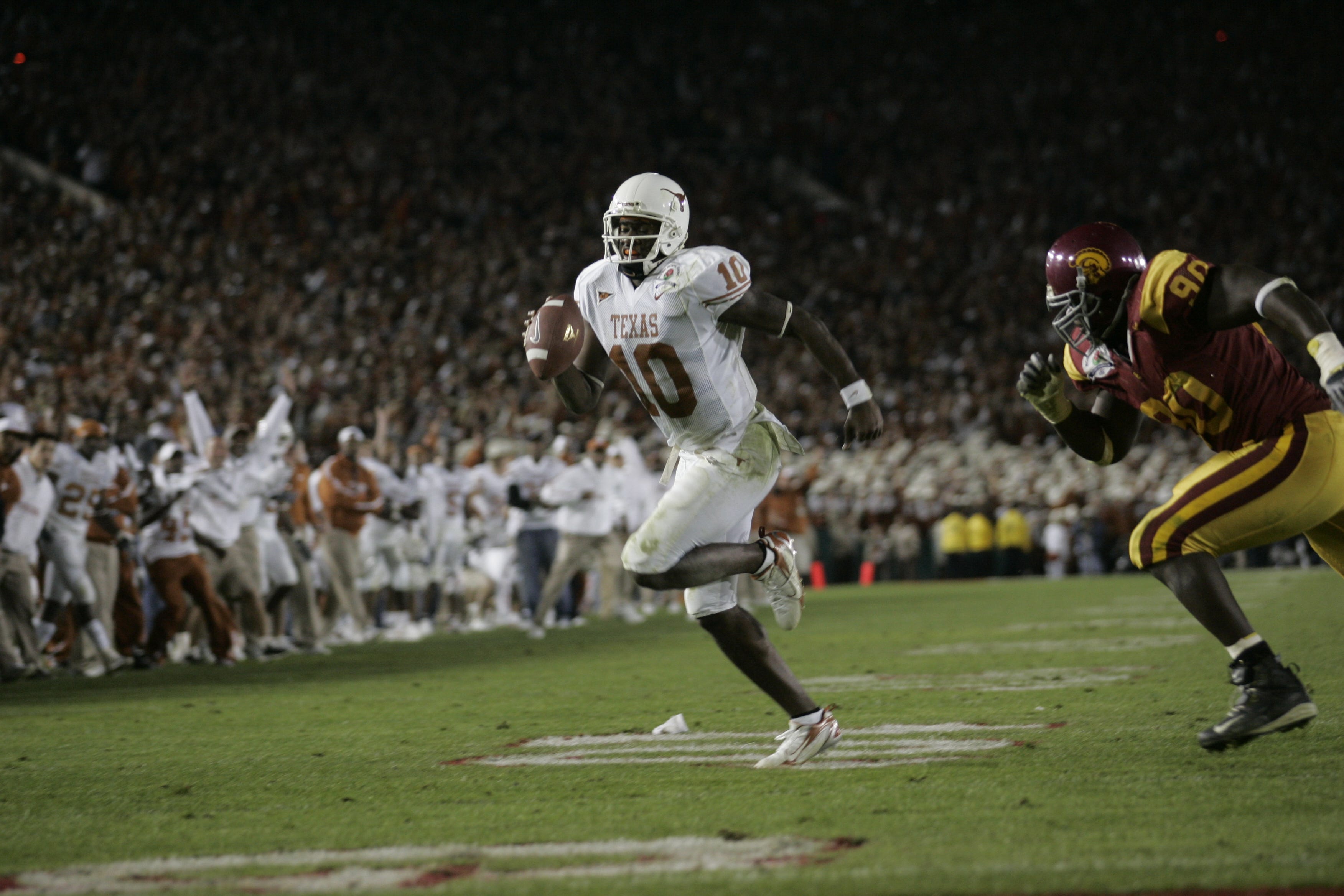 Former Texas QB Vince Young in the 2005 Rose Bowl Game