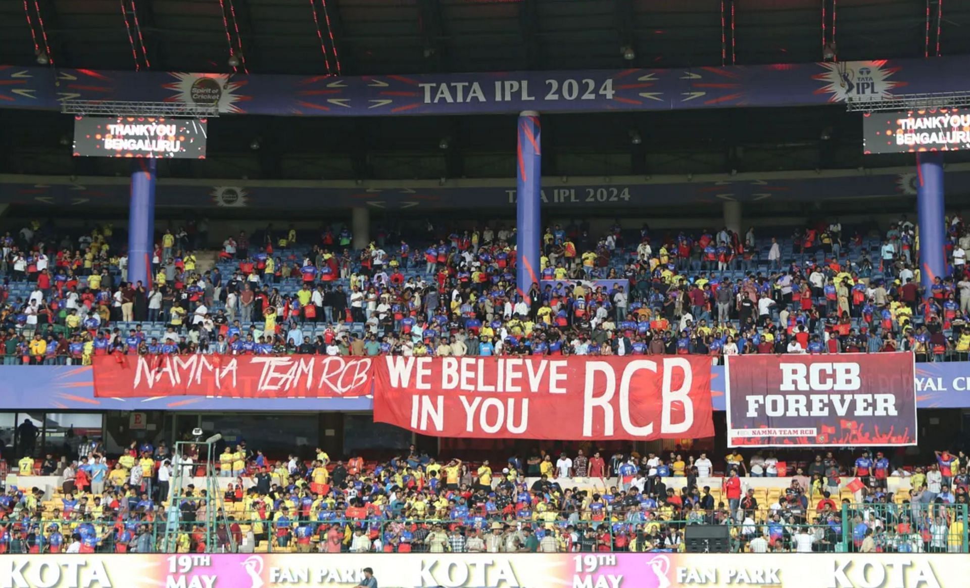 Crowd during RCB vs CSK clash on Saturday. (Image Credit: BCCI/ iplt20.com)