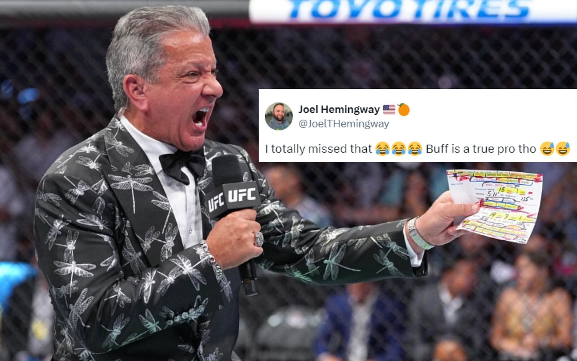 Bruce Buffer is considered to be one of the greatest combat sports announcers of all time [Image courtesy: @brucebufferufc on Instagram]