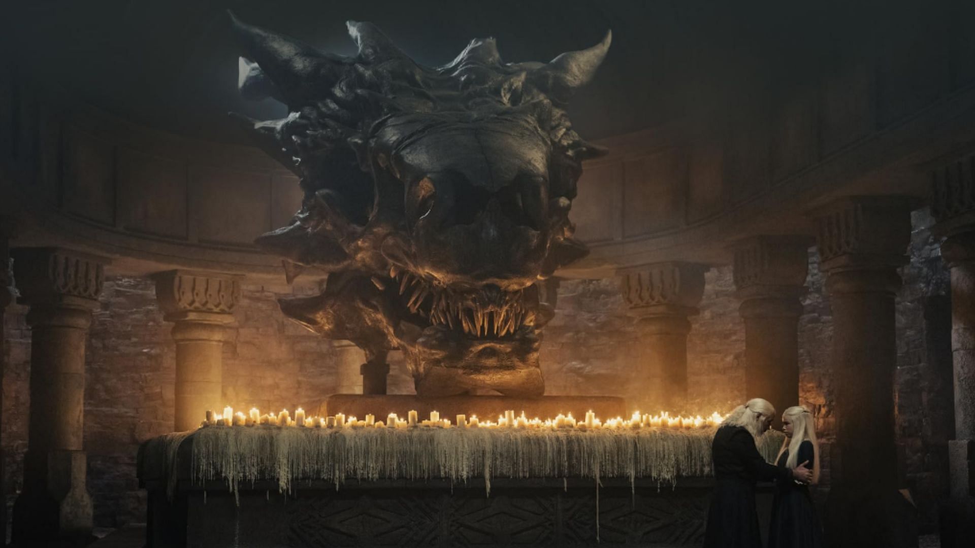 Aenar Targaryen brings Balerion (Image via IMDb)