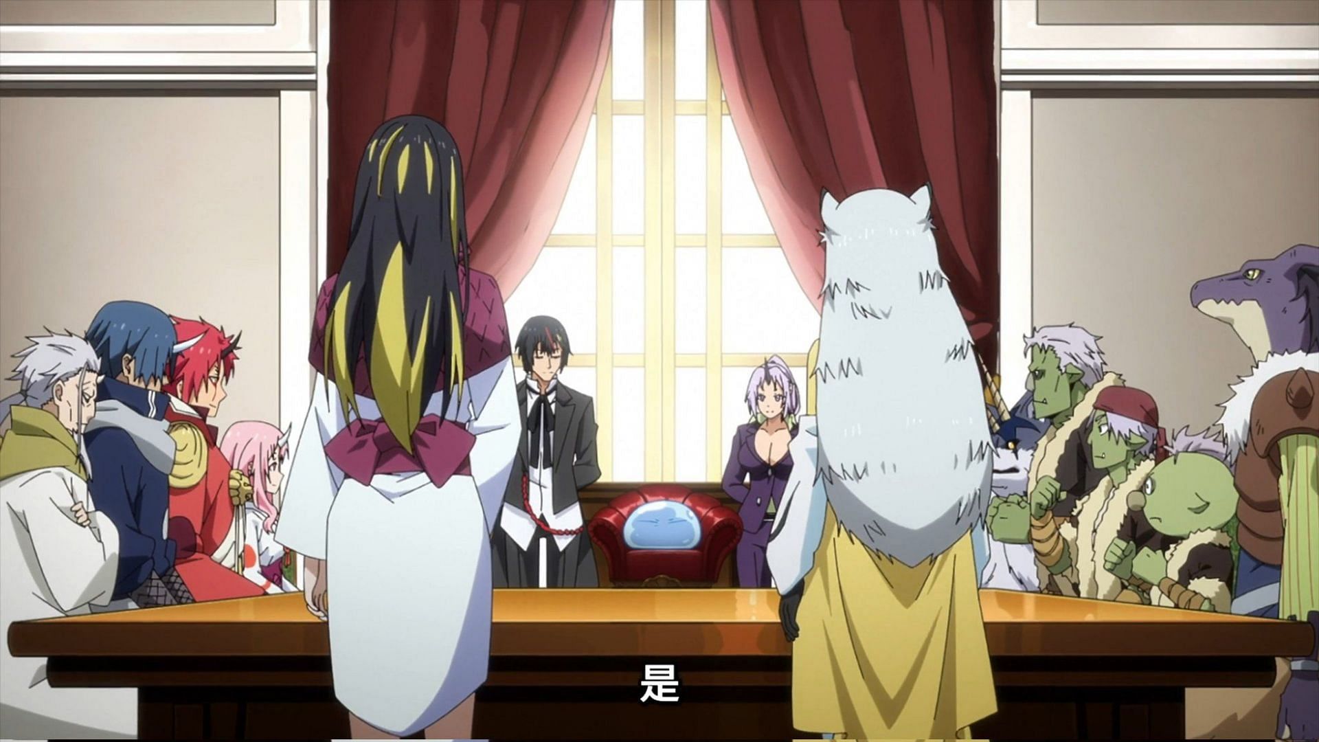 Rimuru&#039;s meeting, as seen in the episode (Image via 8Bit)