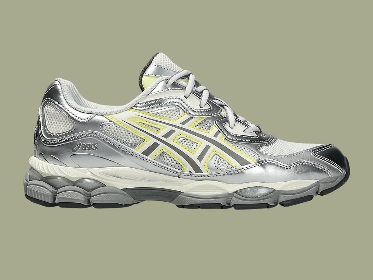 Emmi and ASICS GEL-NYC &quot;White/Huddle Yellow&quot; sneakers (Image via Asics)