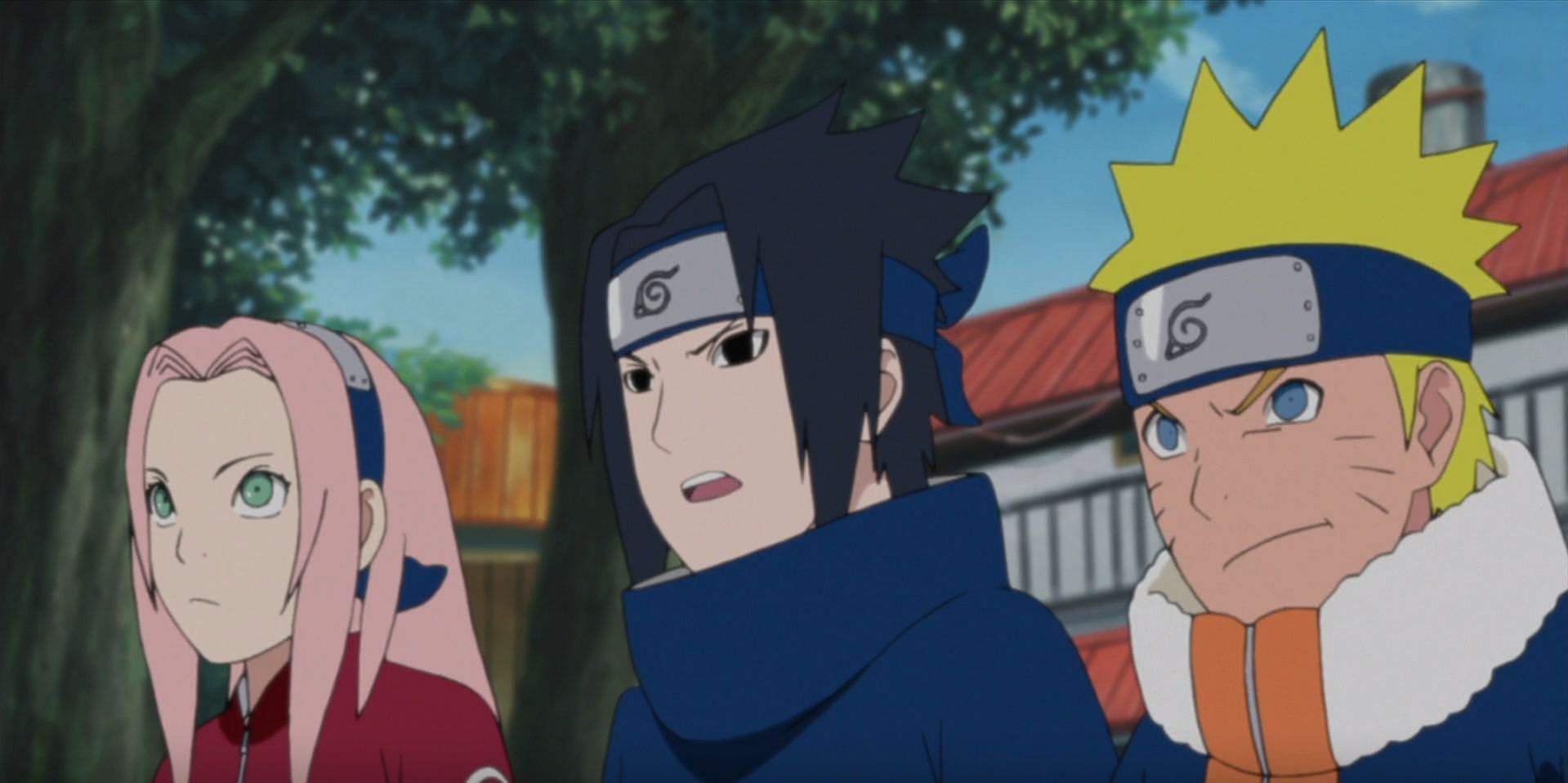 Team 7 in one of the filler episodes (Image via Studio Pierrot)