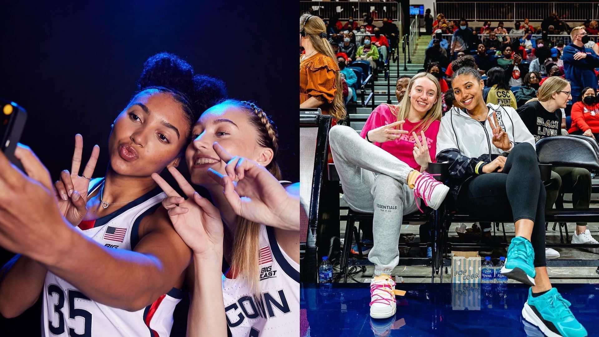 UConn teammates Azzi Fudd and Paige Bueckers