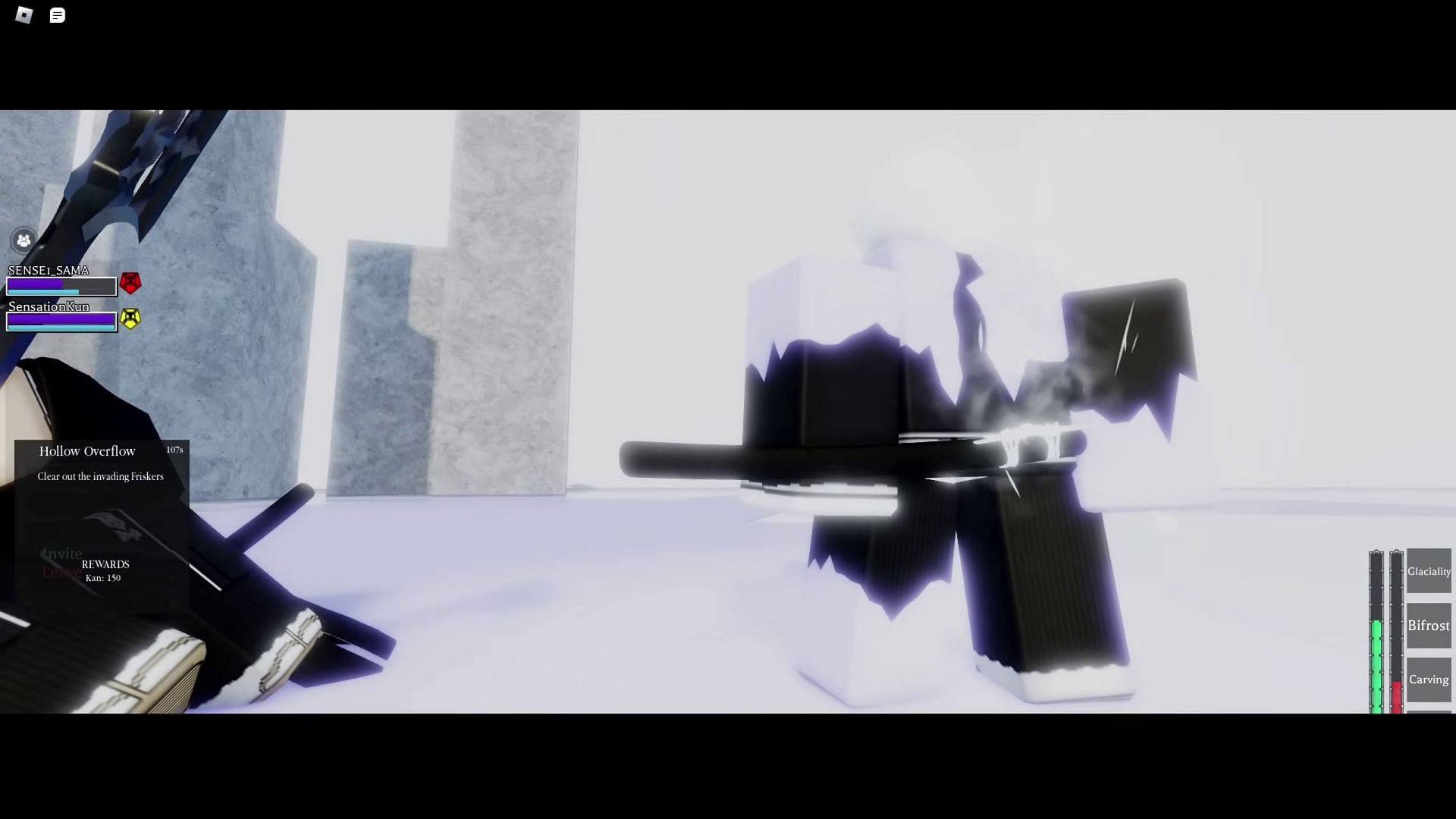 Defeating the Bankai boss (Image via Roblox and nevstic on YouTube)