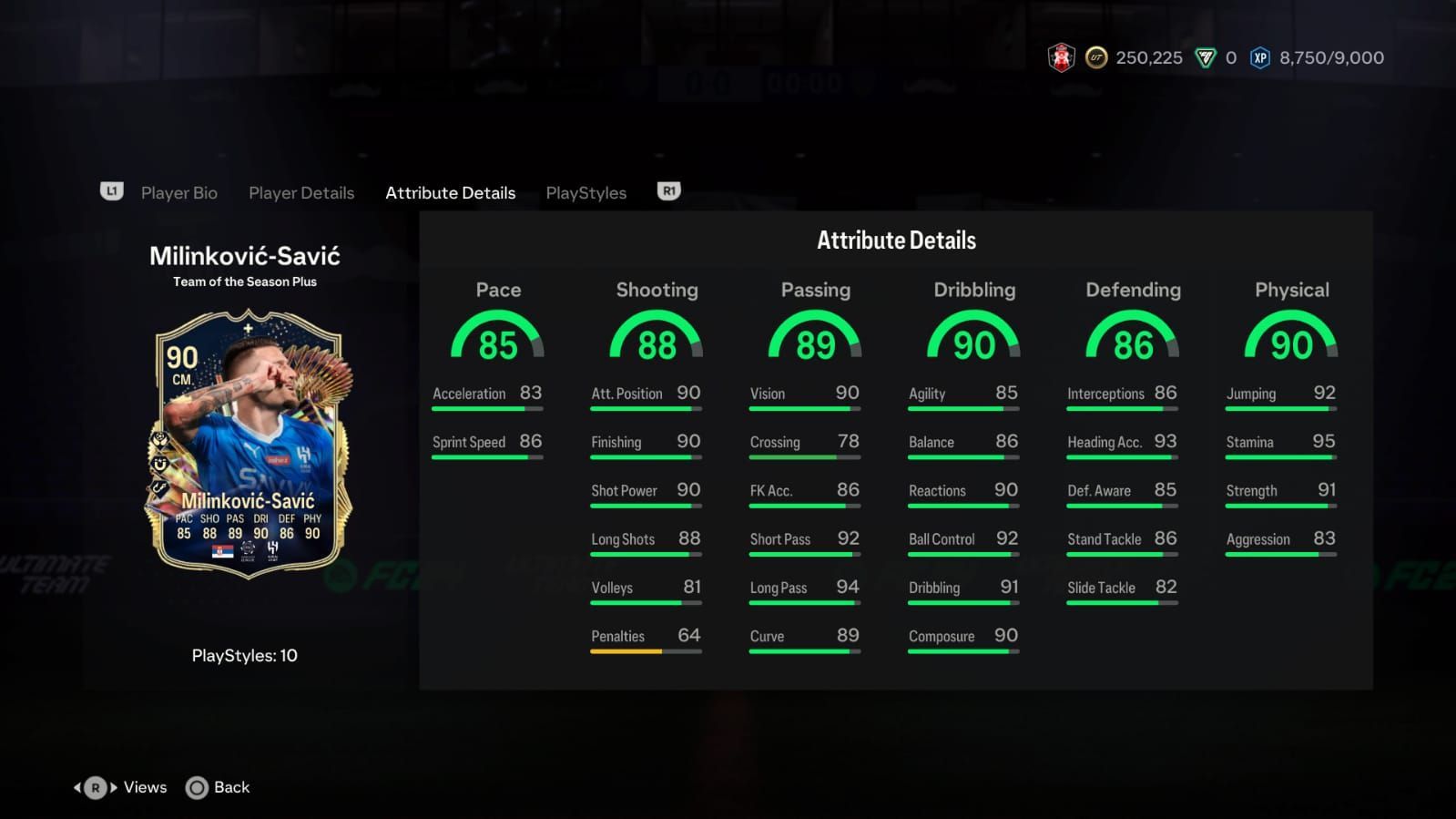 The card has some impressive stats (Image via EA Sports)