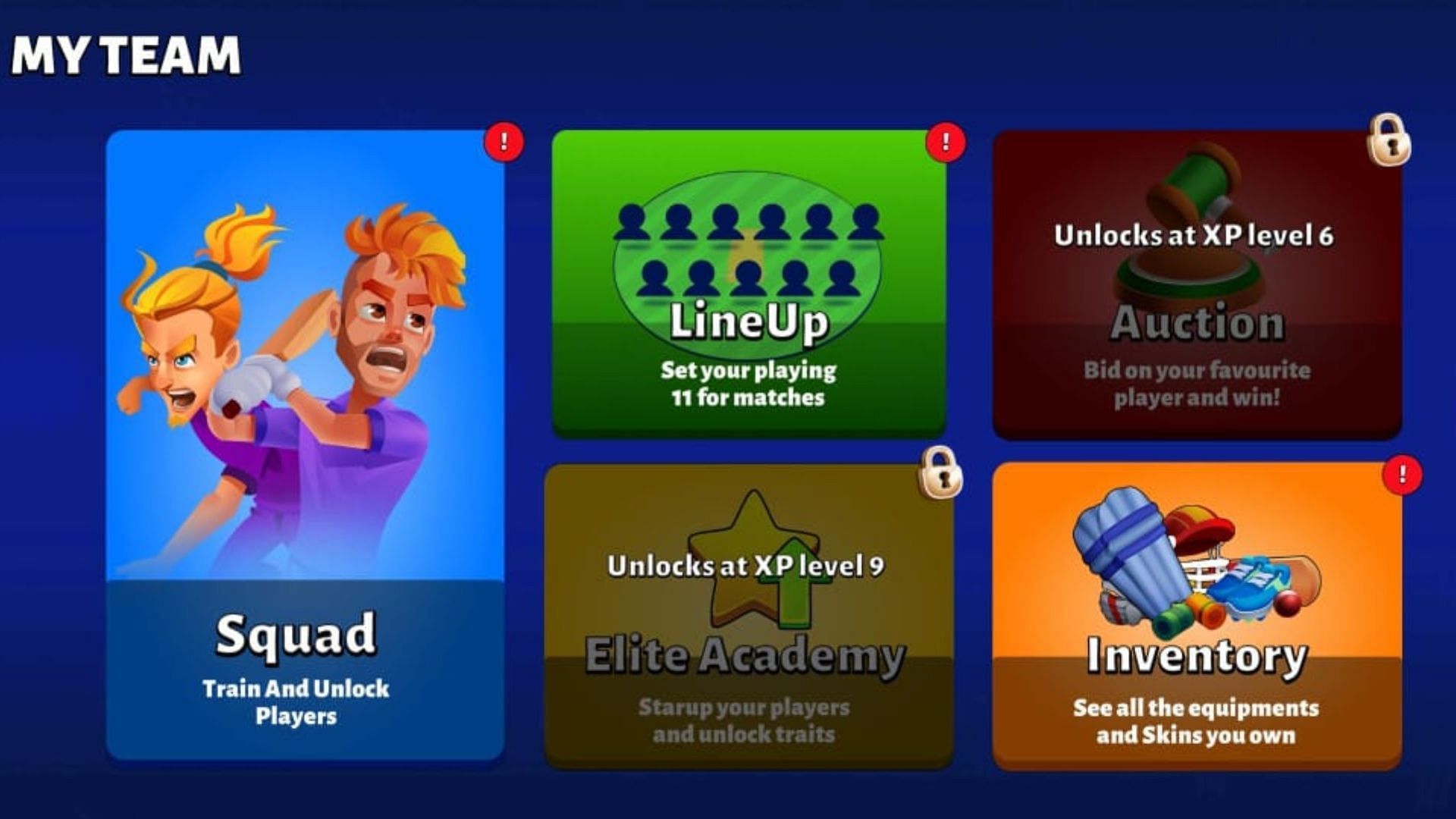 In-game menu (Image via Hitwicket)