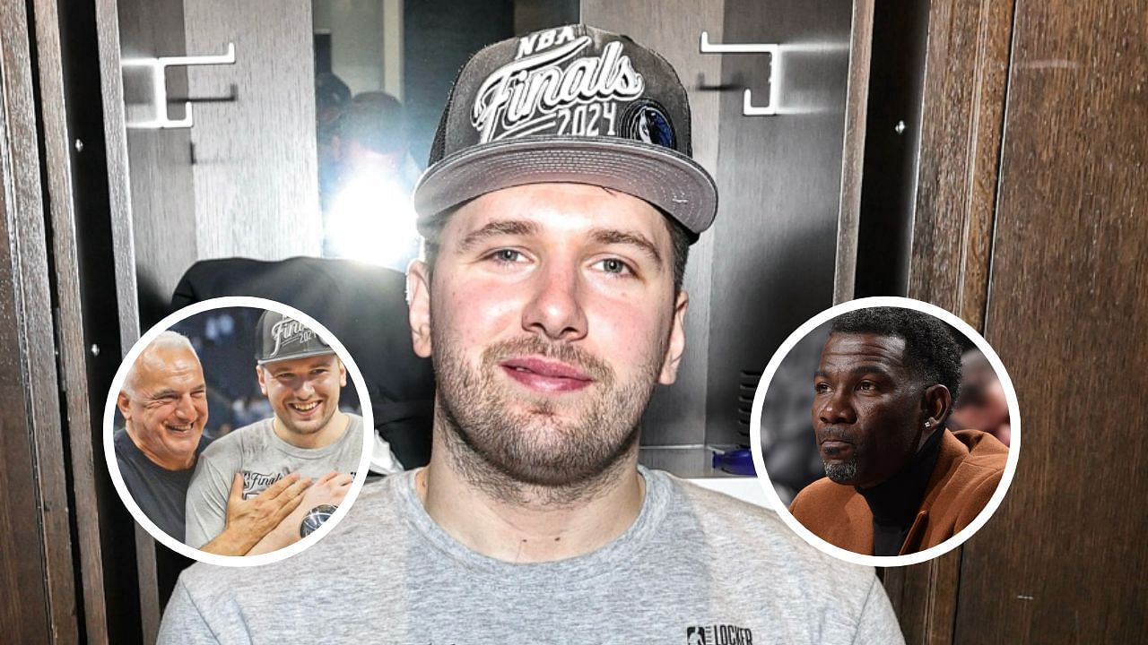 NBA fans react as Luka Doncic chugs a beer with dad Sasa Doncic, after sealing NBA Finals berth (Images via @lukadoncic, @nba and Dallas Mavericks.com) 