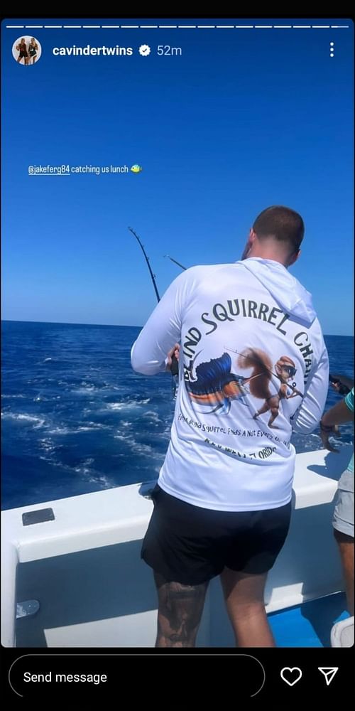 Jake Ferguson catching fish.