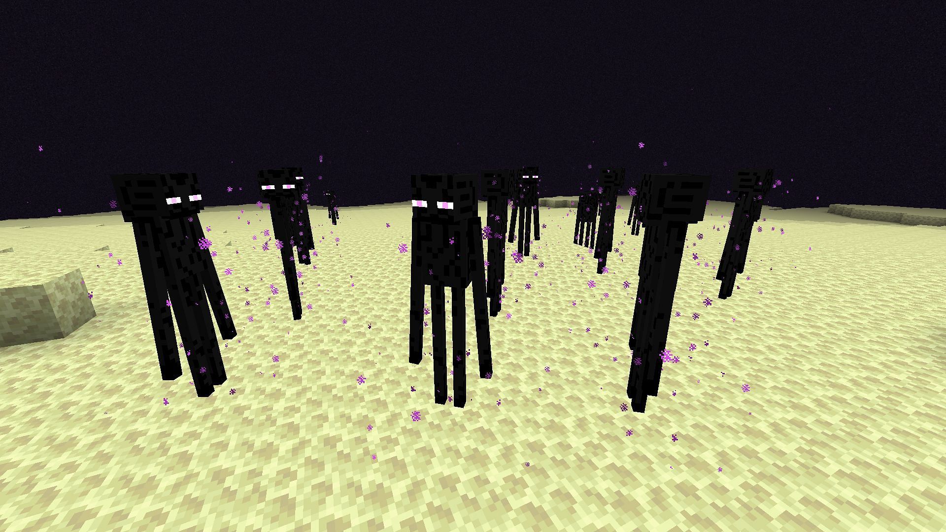 There are effectively only three mobs in the End in Minecraft, and some players have hoped for more (Image via Mojang)
