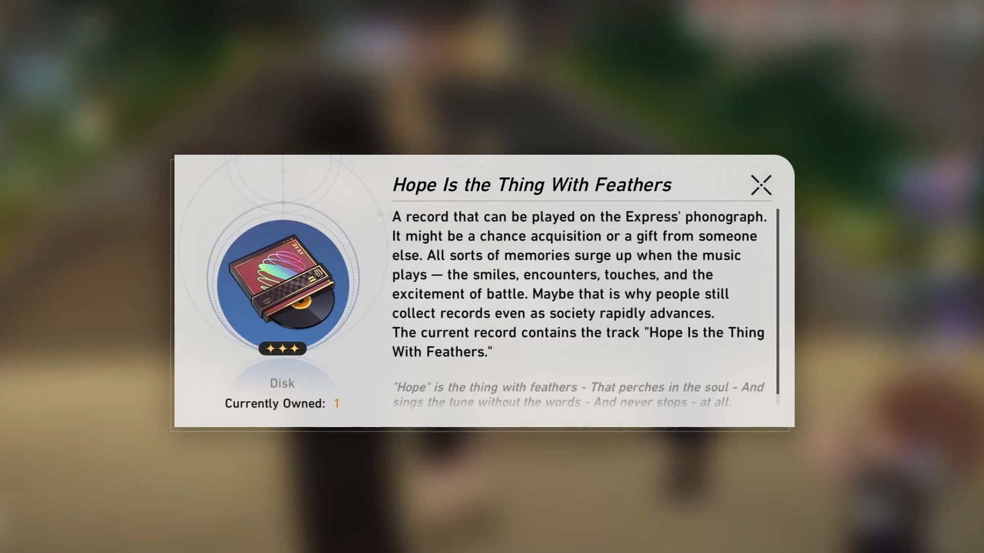 Image showing the Hope is the thing with feathers record