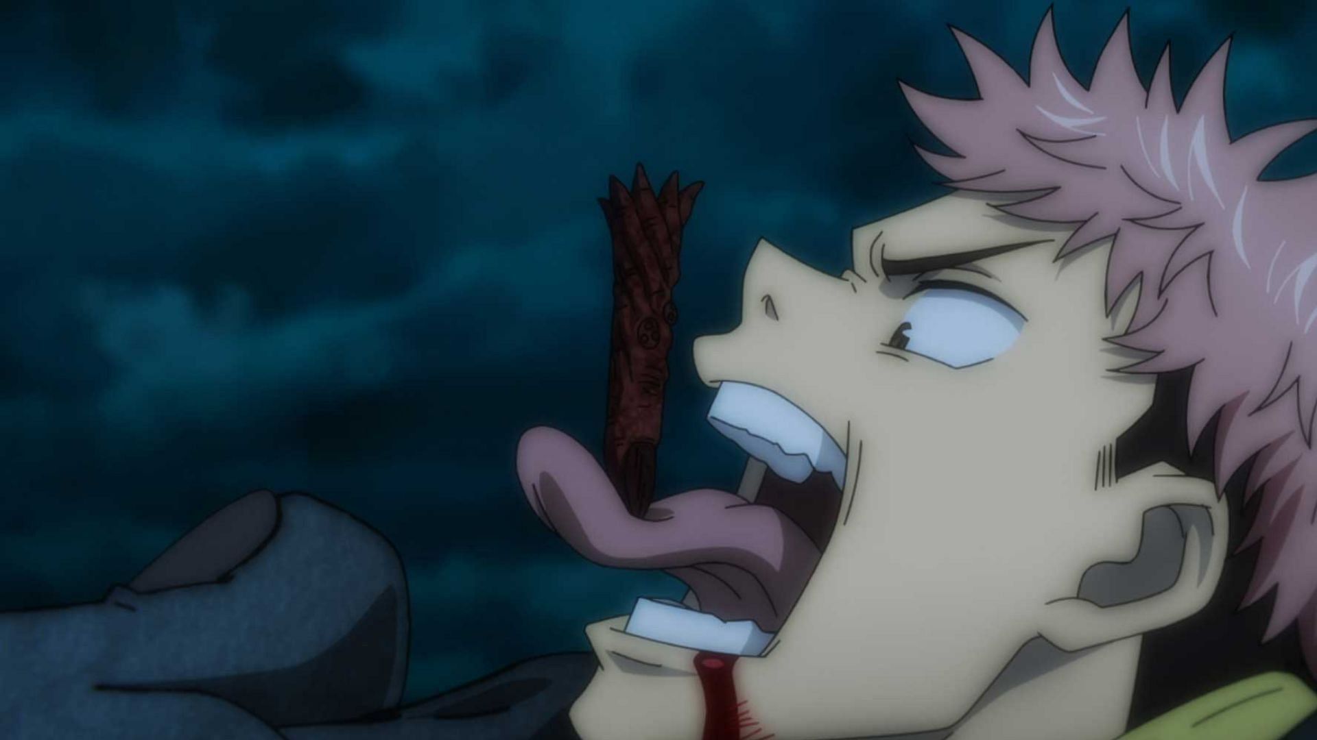 Yuji Itadori swallows one of Sukuna&#039;s fingers in Season 1 of Jujutsu Kaisen series (Image via MAPPA)