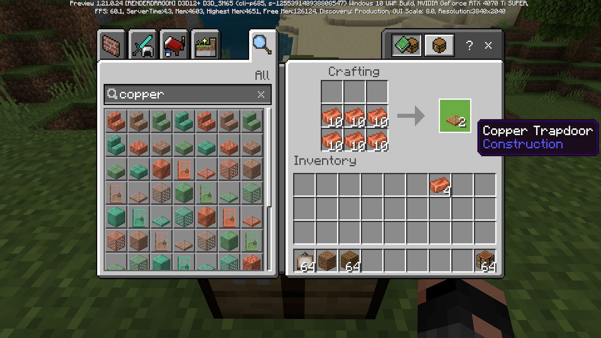Thankfully, copper doors and trapdoors are much more reasonably priced now (Image via Mojang)