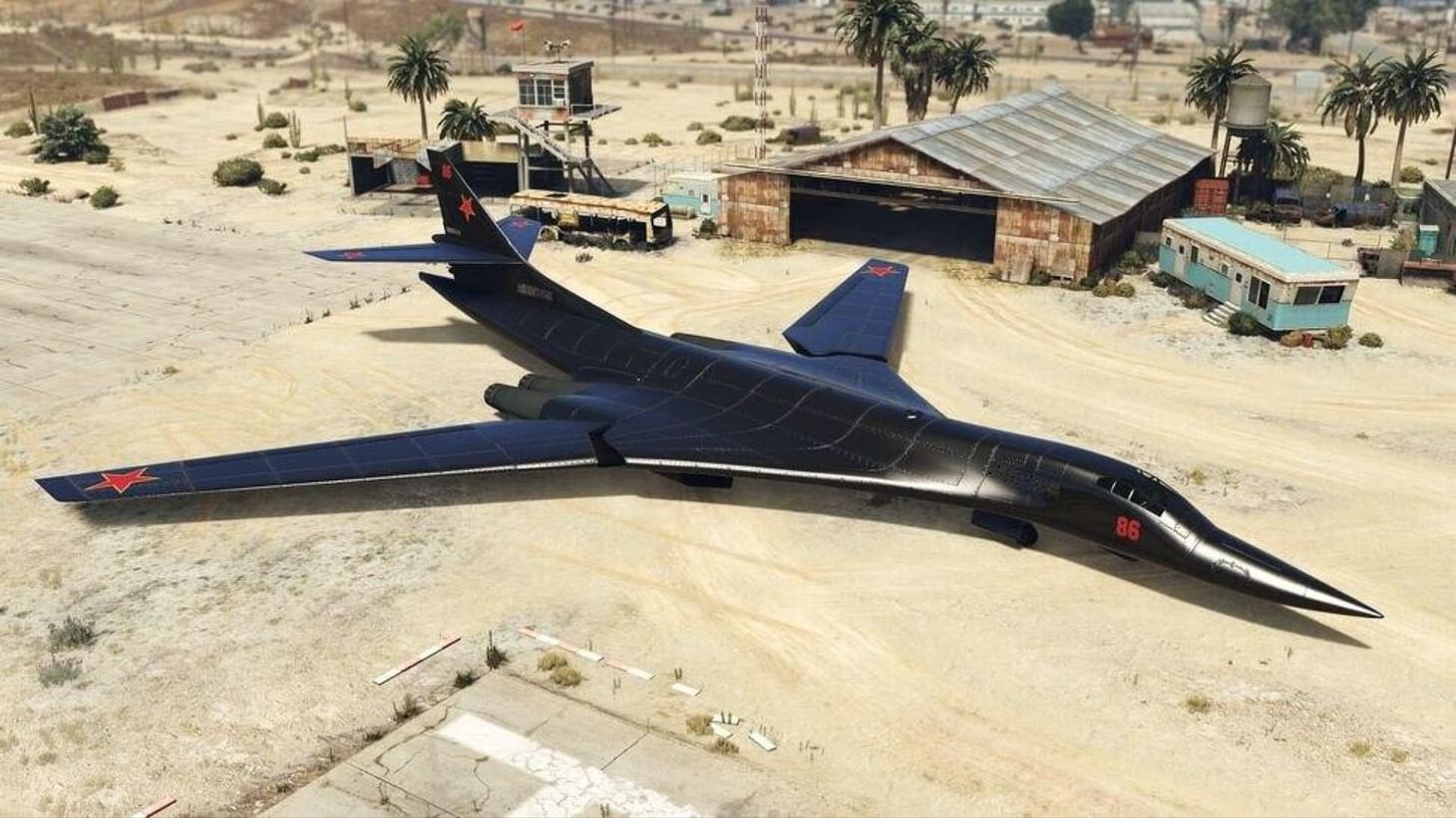 Alkonost at Sandy Shores airstrip (Image via Rockstar Games)