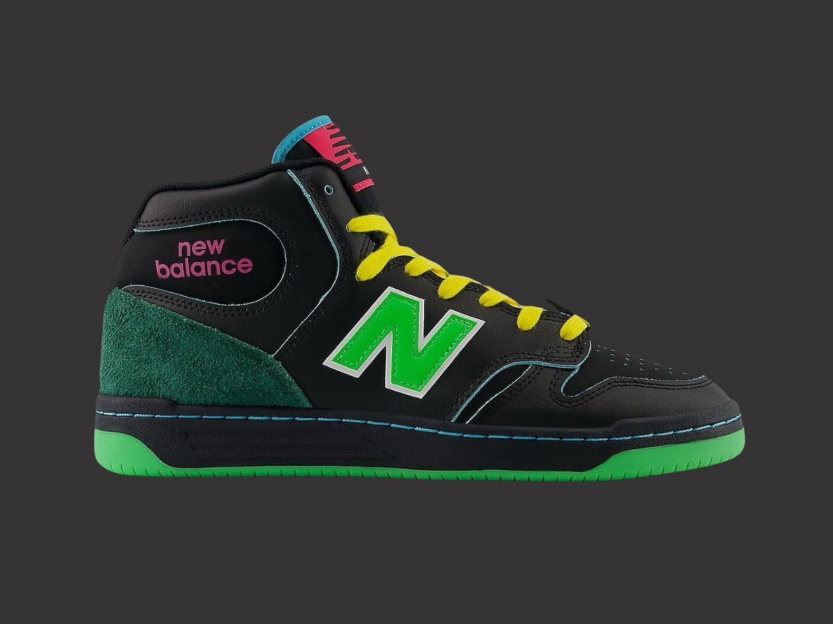 Natas Kaupas x New Balance Numeric 480 High &quot;Black Green/Lime&quot; sneakers: Features explored (Image via New Balance)