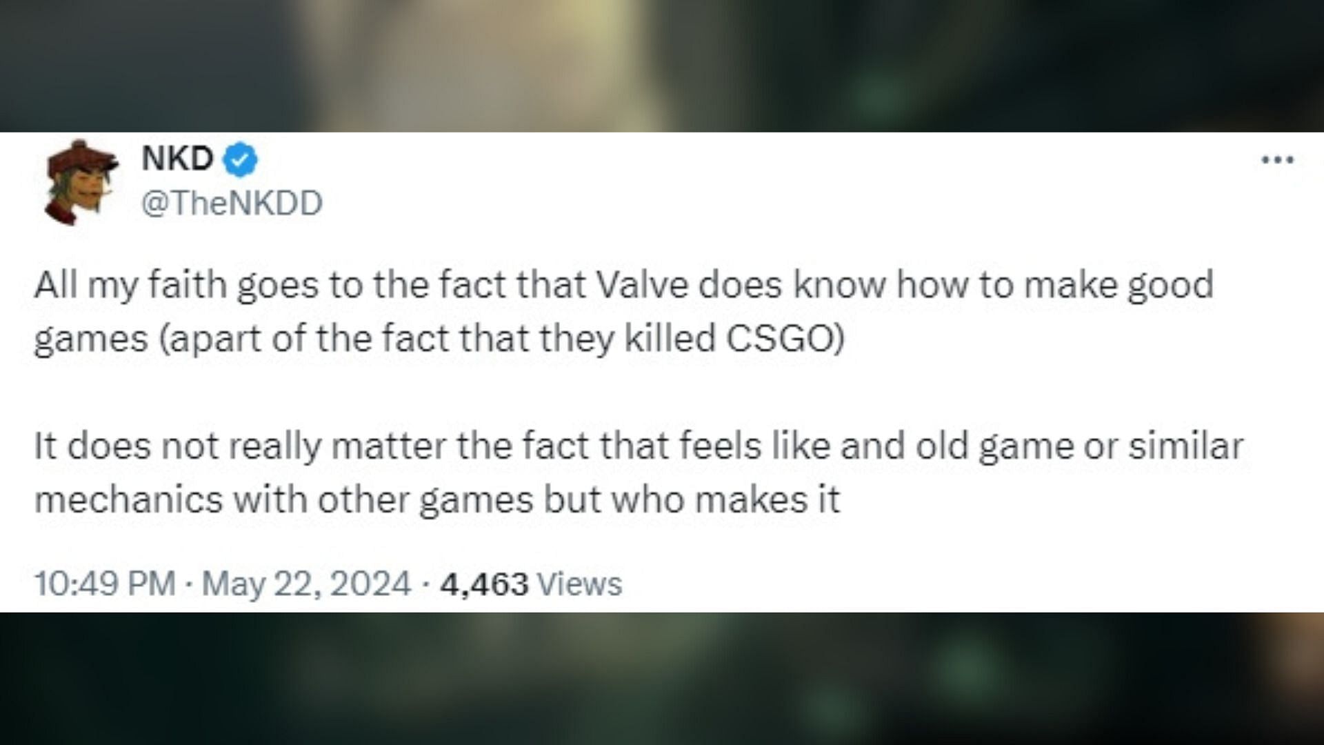 Fan has faith in Valve (Image via X/@TheNKDD)