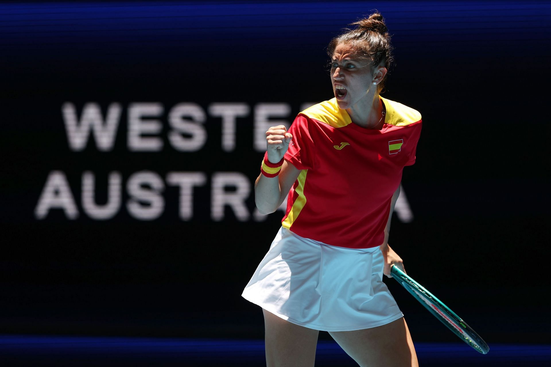 Sara Sorribes Tormo at the 2024 United Cup. (Photo: Getty)