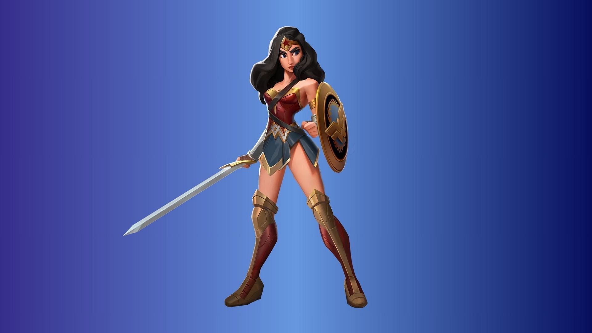 Wonder Woman&#039;s sword attacks and special abilities make her good in both 1v1 and 2v2 matchups (Image via Warner Bros. Games)