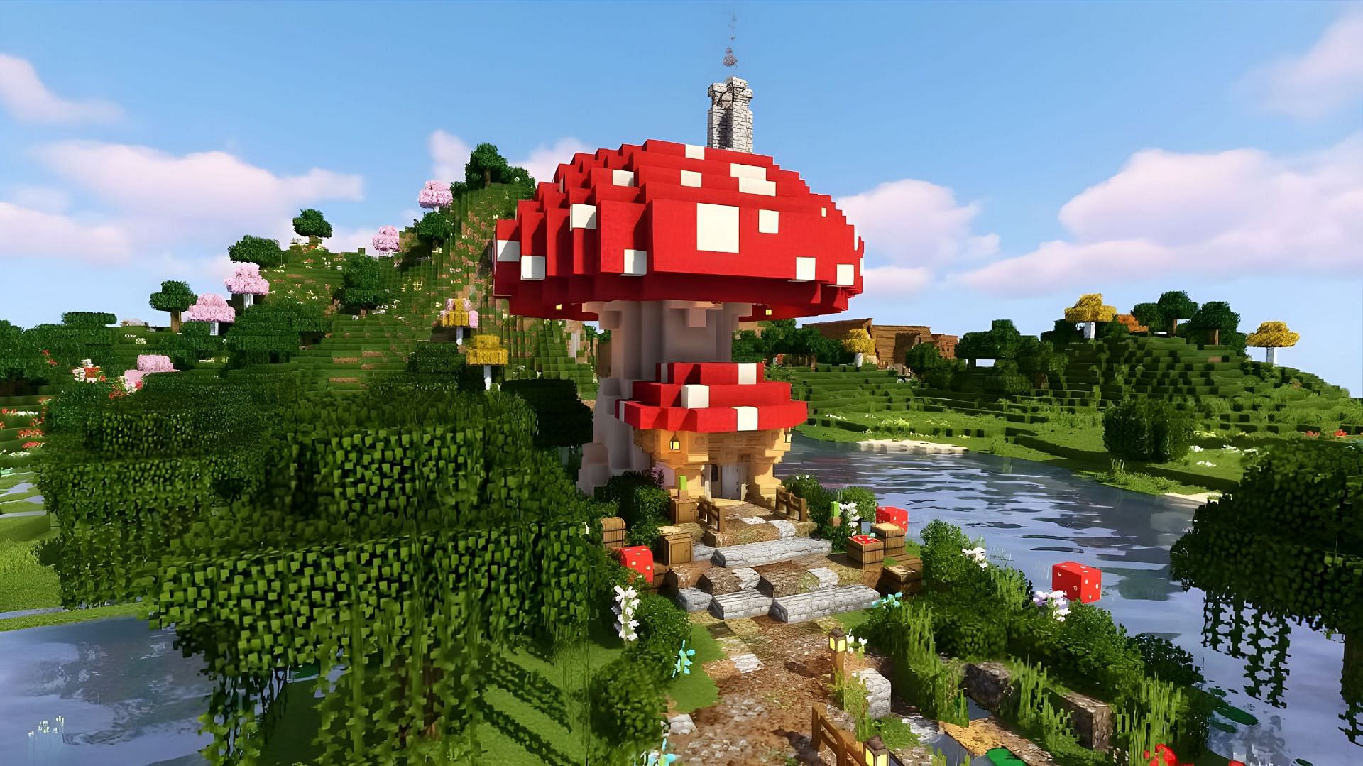 The Mushroom House (Image via YouTube/BlueNerd)