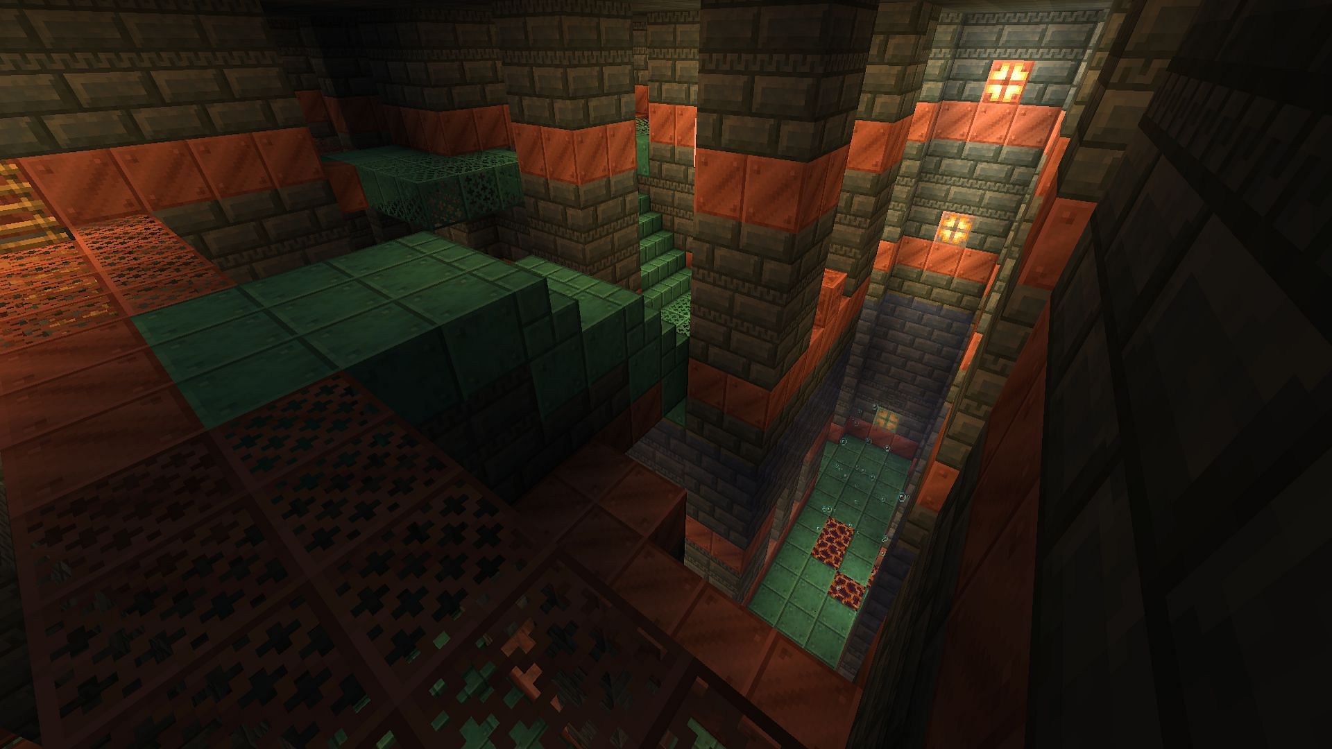 The flooded trial chamber found under spawn (Image via Mojang)