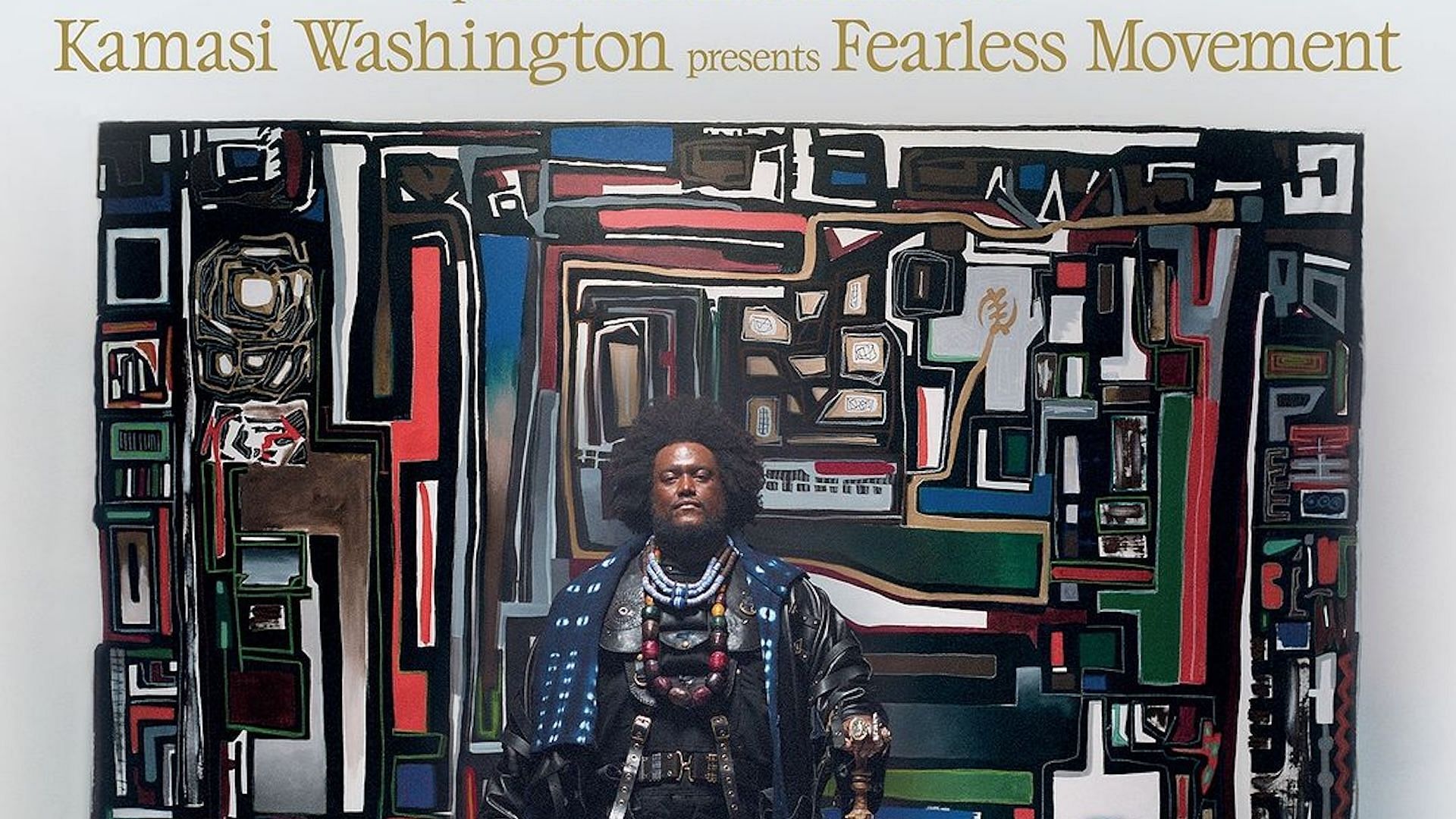 The official cover for Kamasi Washington&#039;s upcoming album titled &#039;Fearless Movement&#039; (Image via Instagram/@kamasiwashington)