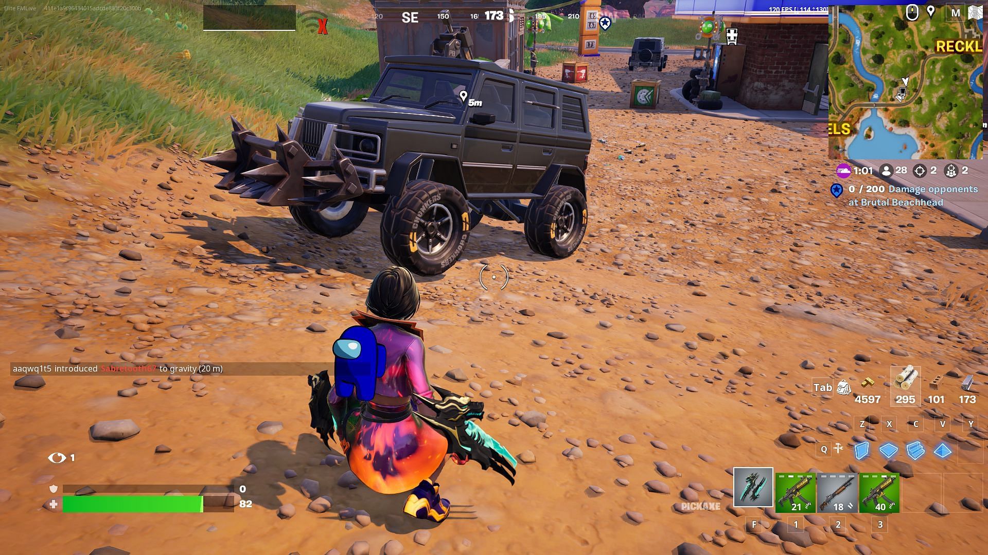 The offroad tires can take you through any terrain in the new map of Wrecked (Image via Epic Games)