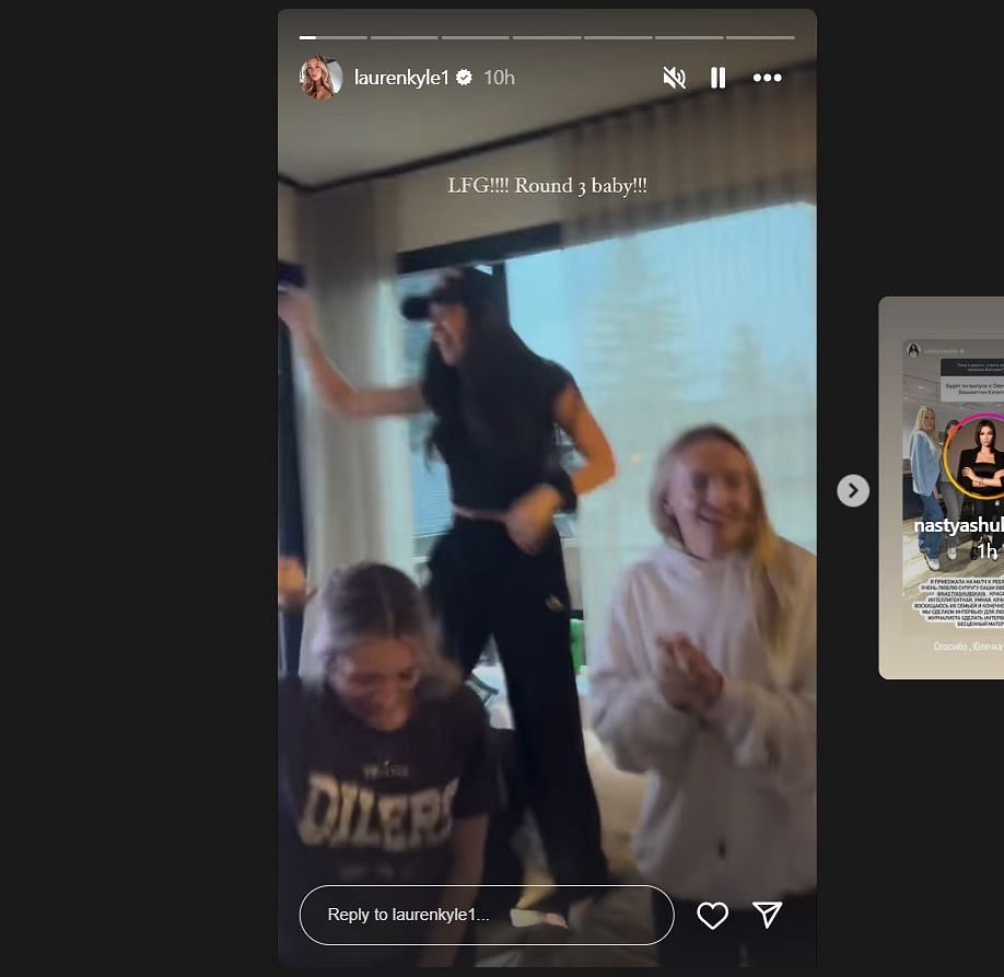Source: Lauren Kyle&#039;s Instagram story