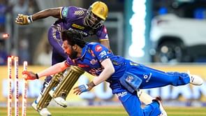 [Watch] Bizarre confusion with Venkatesh Iyer leads to Andre Russell's run out against the run of play during MI vs KKR IPL 2024 match
