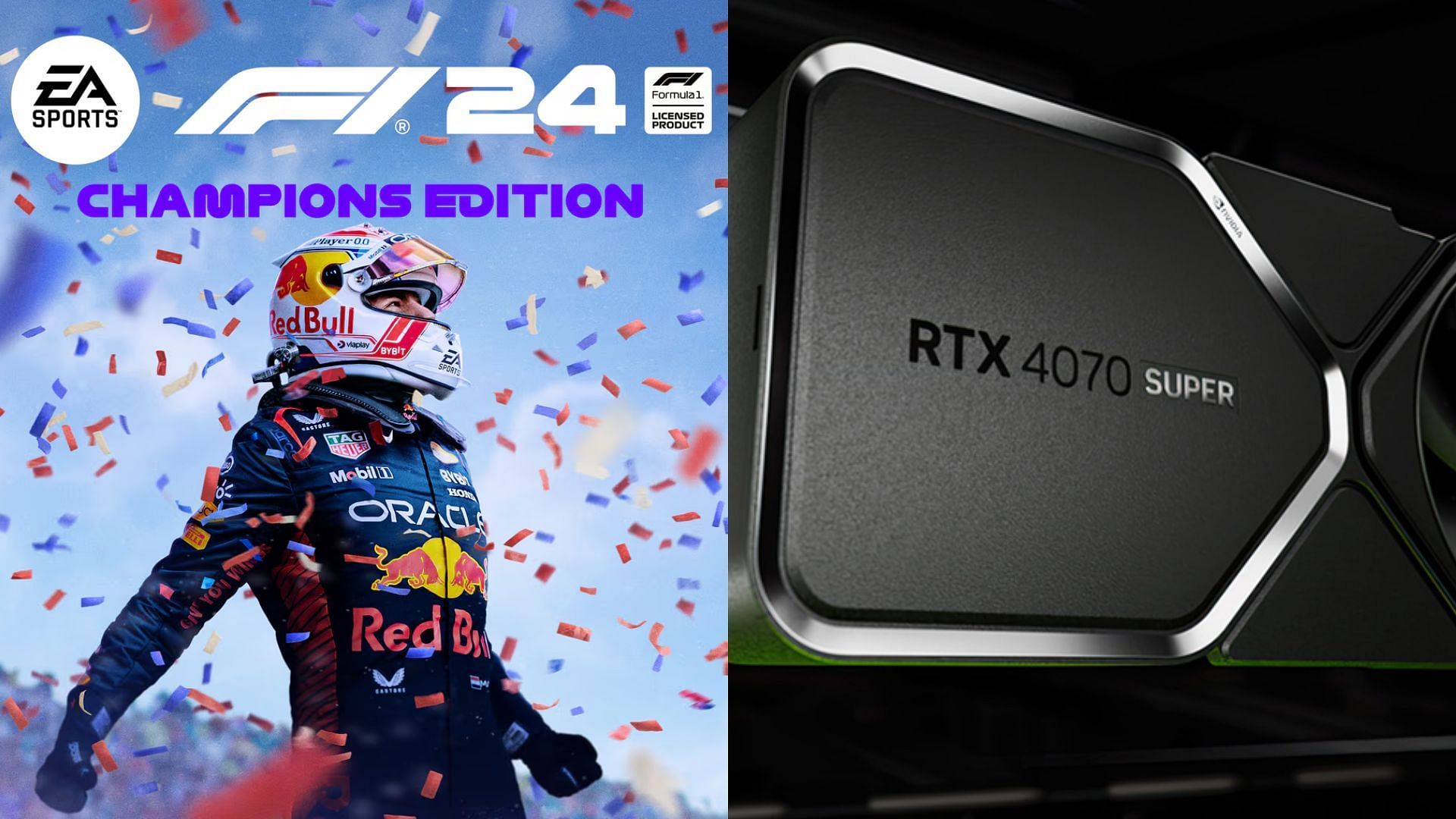 The RTX 4070 and 4070 Ti can play F1 24 at 1440p (Image via EA and Nvidia)