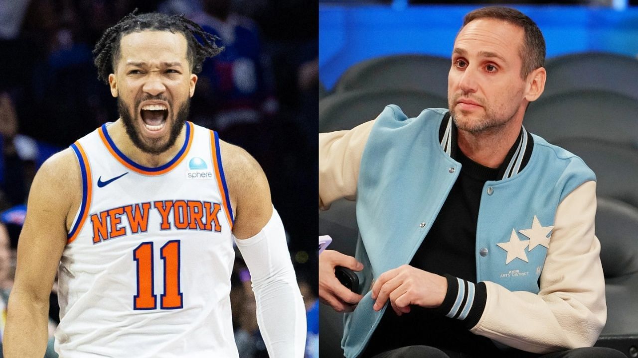 Jalen Brunson low-key mocks Michael Rubin and other Sixers owners after eliminating them in the playoffs.