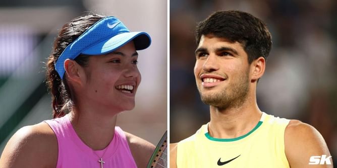 "Can't be tagged in the same line" - Emma Raducanu responds to Carlos Alcaraz's successful "trick shot"; hilariously hints at failing the challenge