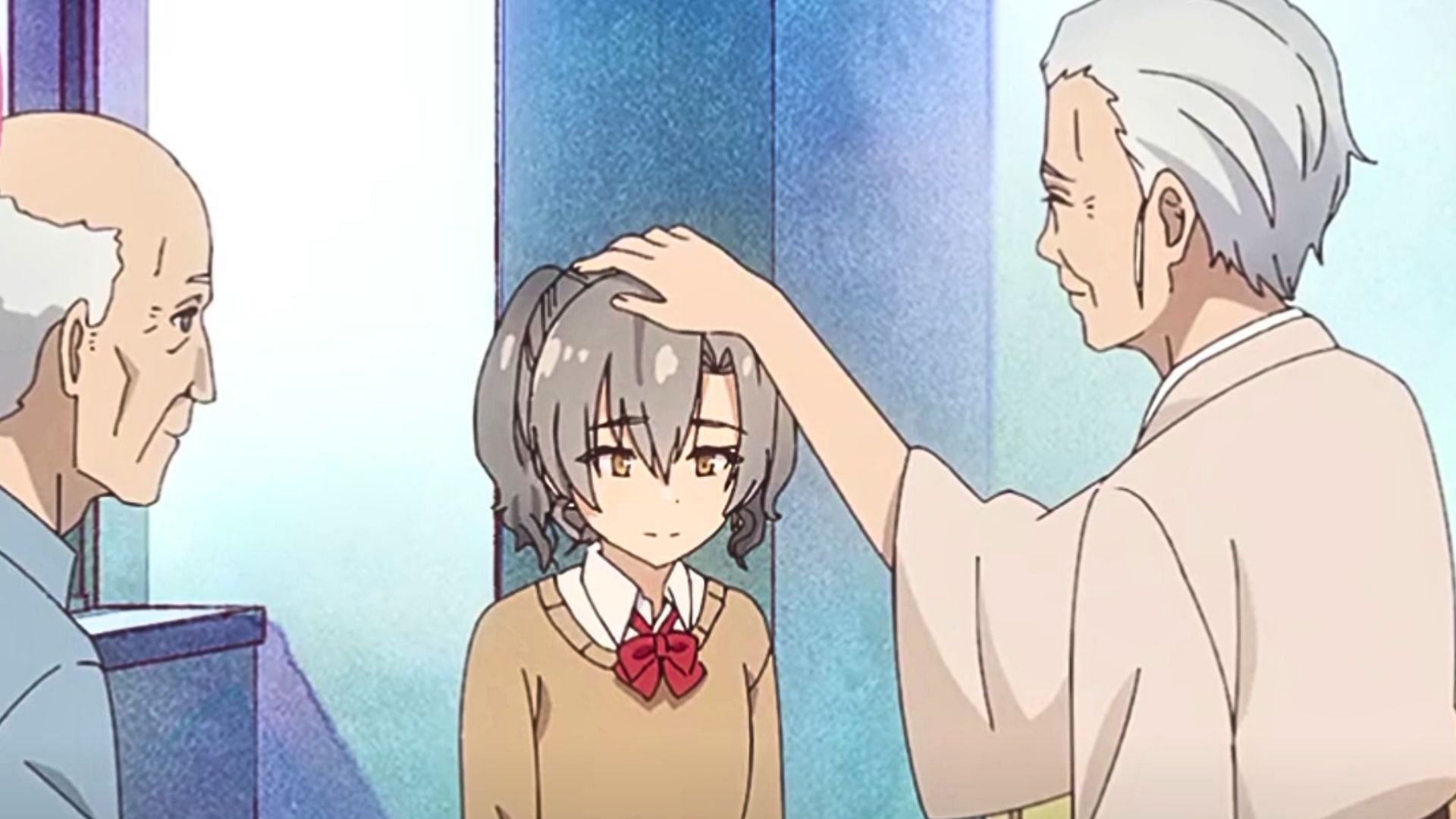 Shouzou, Ine and Shiori as seen in Grandpa and Grandma Turn Young Again episode 8 preview (Image via Gekko)