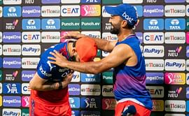 [Watch] Virat Kohli bows down to Dinesh Karthik after receiving orange cap from him after the conclusion of RCB vs GT IPL 2024 clash