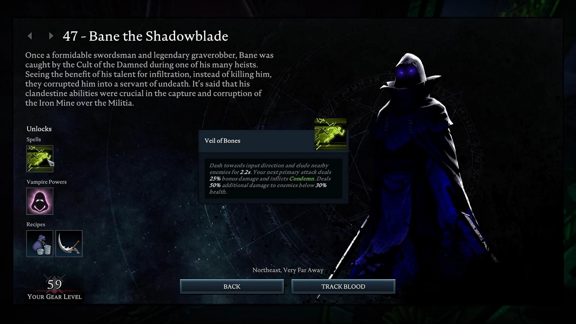 You will get four remarkable rewards after defeating Bane the Shadowblade. (Image via Stunlock Studios)