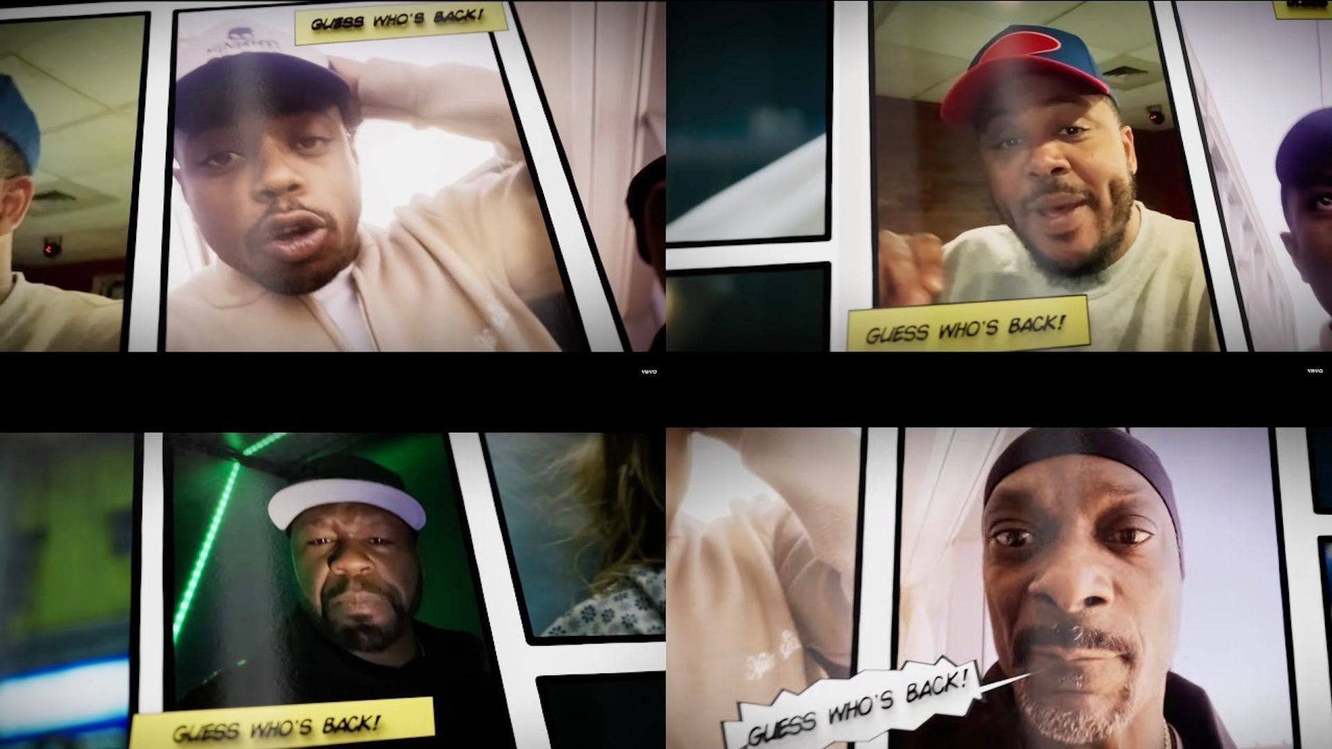 Westside Boogie, Mr. Porter, 50 Cent, and Snoop Dogg&#039;s cameo in the music video for &#039;Houdini&#039; (Image via YouTube/@eminem)