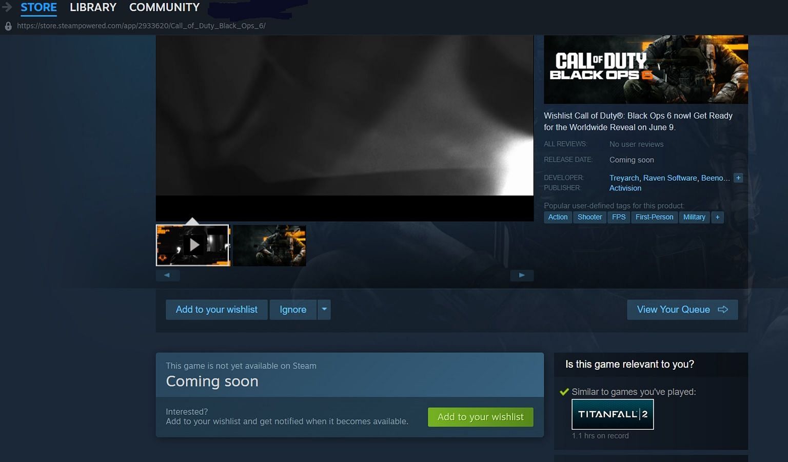 Screenshot from Steam app on PC (Image via Valve/Activision)
