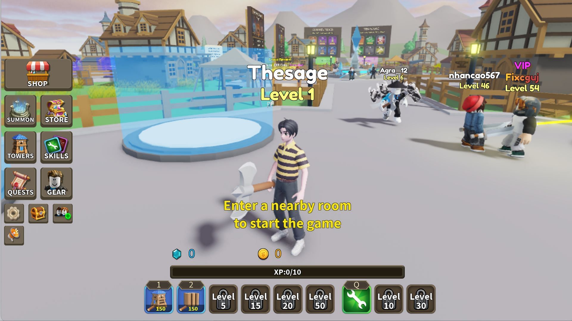 Start the game with free items (Image via Roblox)