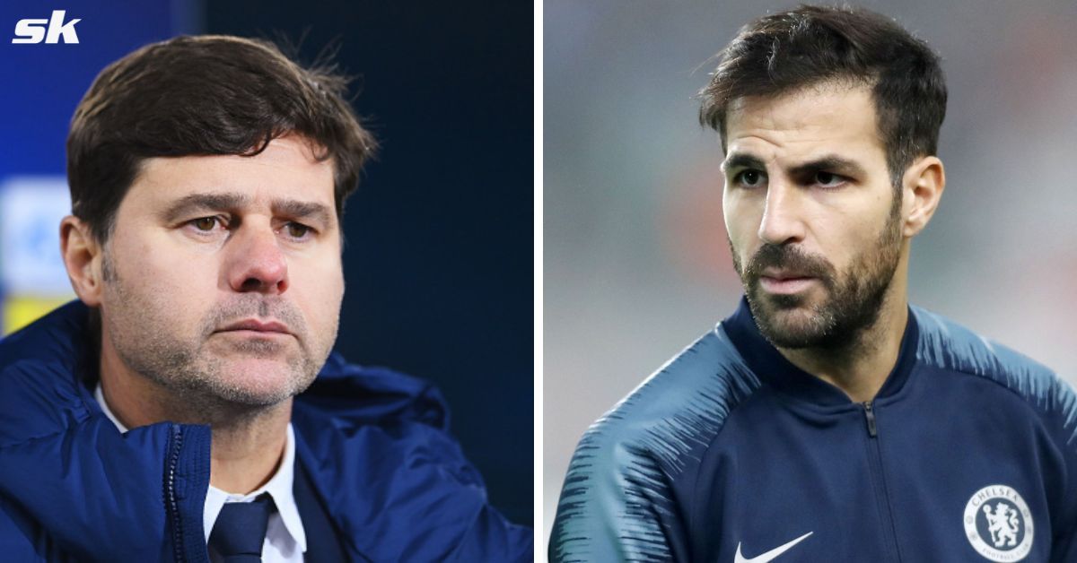 Former Chelsea boss Mauricio Pochettino (left) and former midfielder Cesc Fabregas