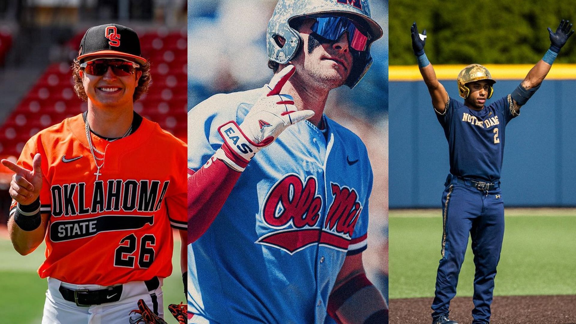 Some college baseball uniforms are unique