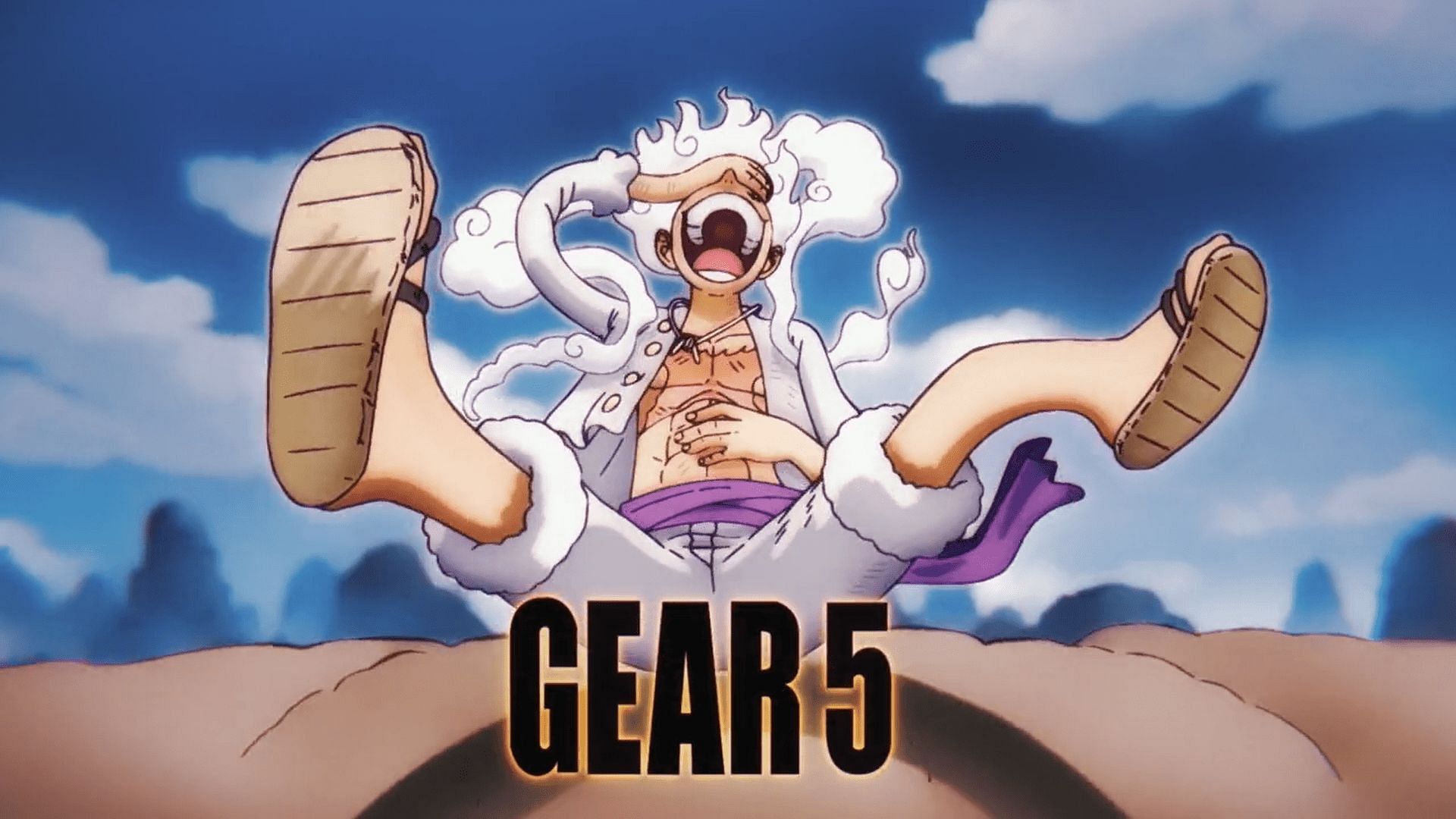 Luffy&#039;s Gear 5 (or Nika) form as seen in the series&#039; anime (Image via Toei Animation)