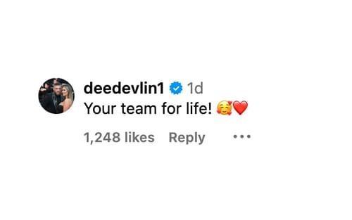 Dee Devlin's comment on Conor McGregor's post