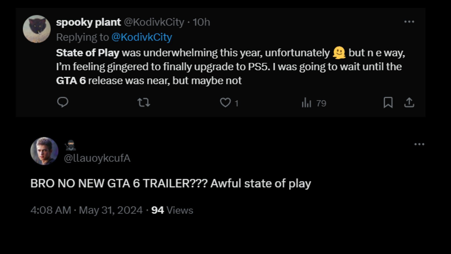 Fans were disappointed not to see the second GTA 6 trailer during the event (Image via X)
