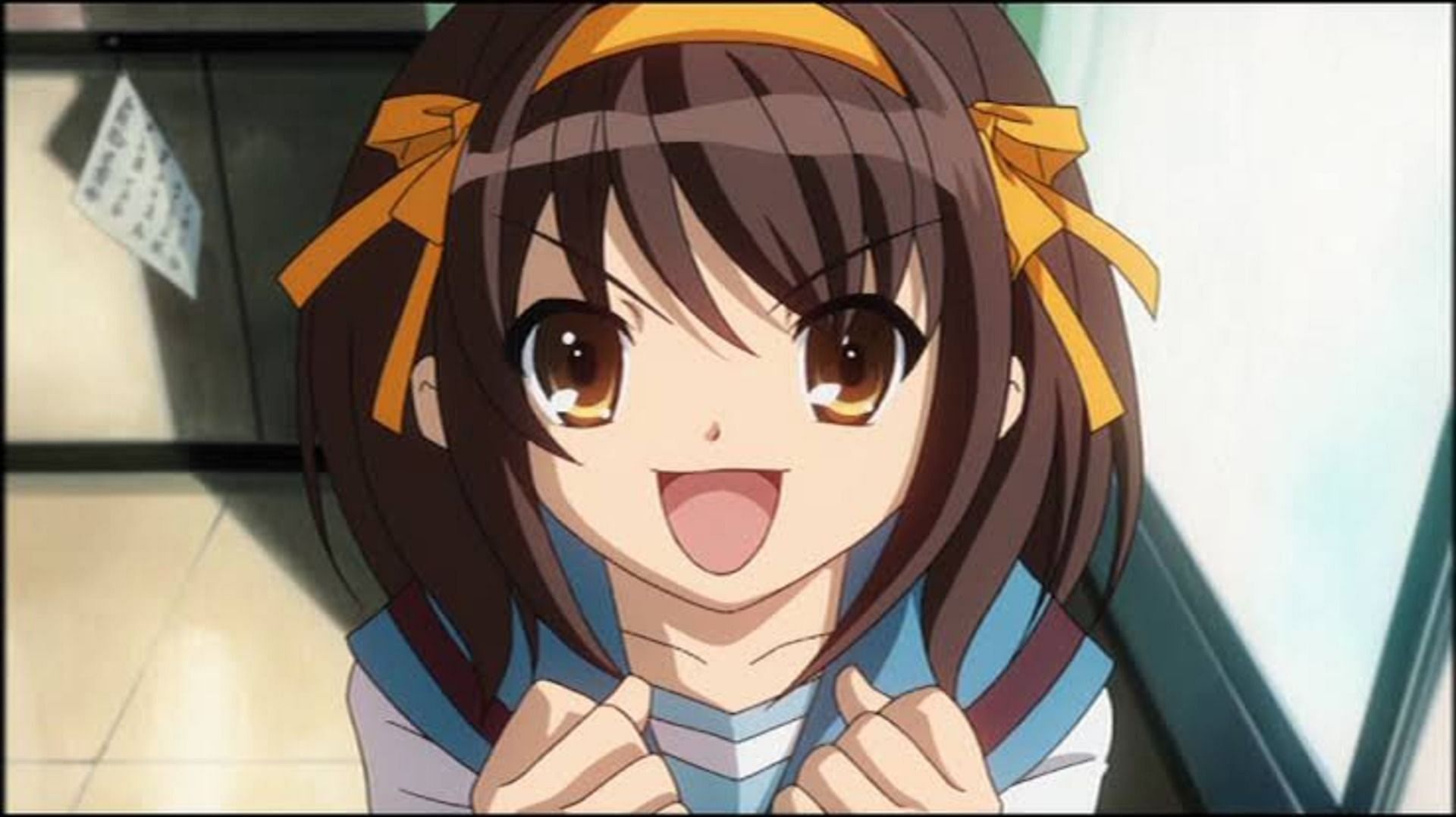 Haruhi Suzumiya in The Melancholy of Haruhi Suzumiya (Image via Kyoto Animation)