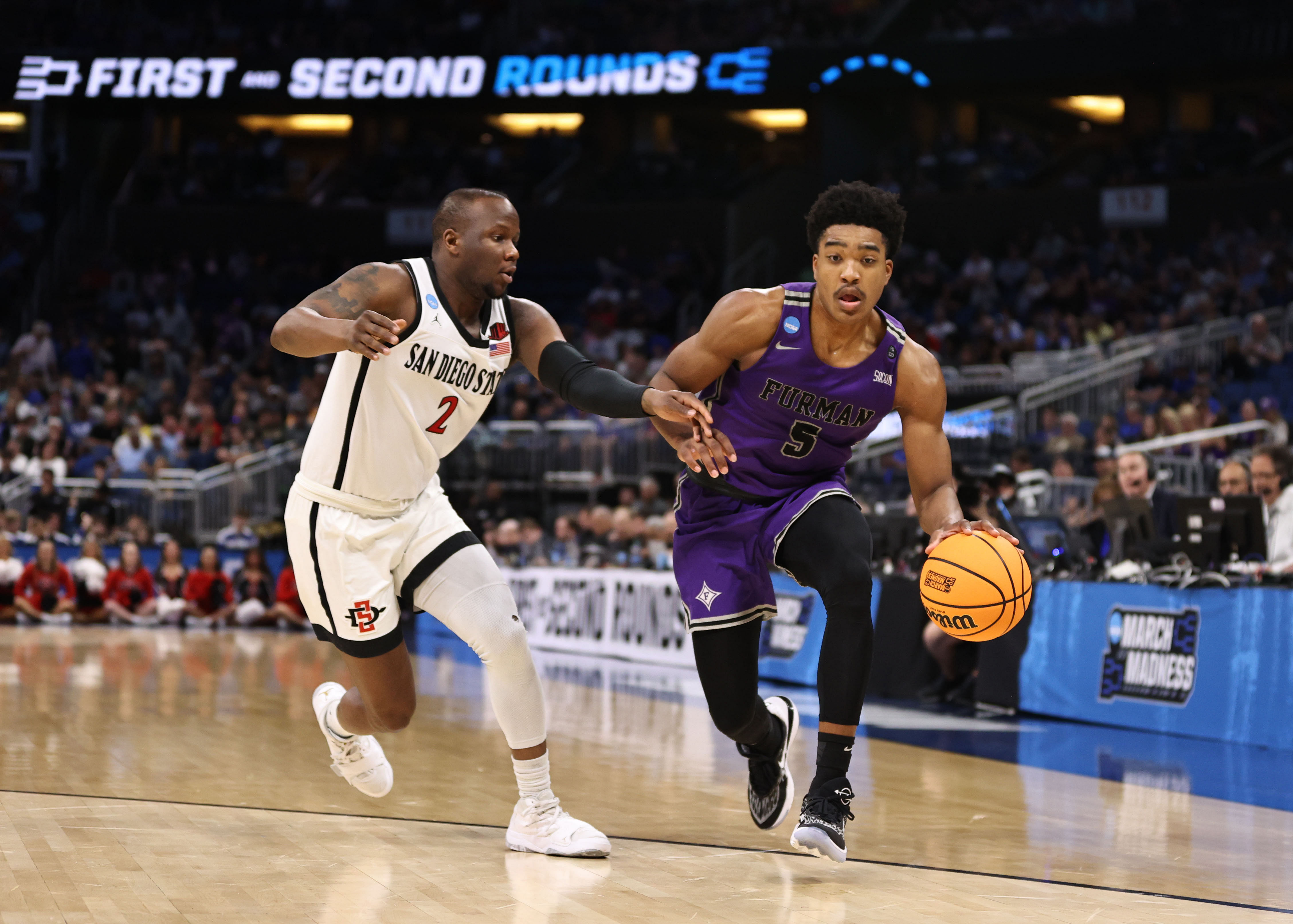 Marcus Foster helped Furman reach the second round of the 2023 NCAA Tournament.