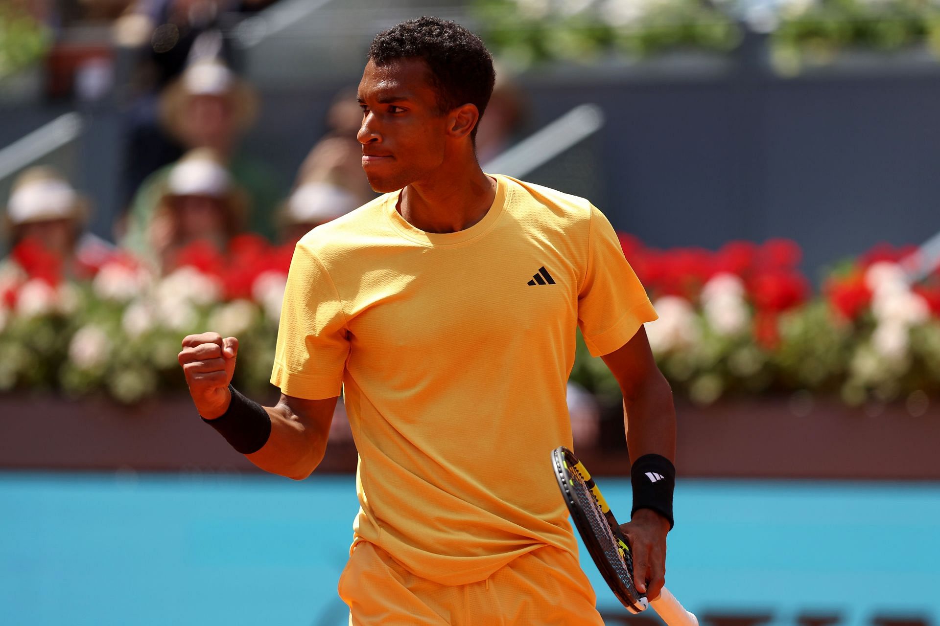 Felix Auger Aliassime at the 2024 Mutua Madrid Open