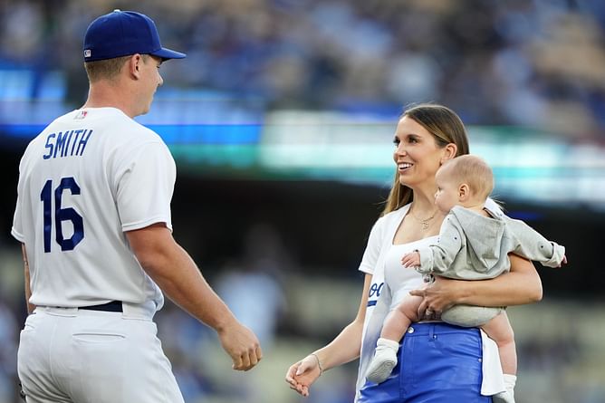 "To her favorite catcher" - Will Smith's wife Cara captures core memory of daughter's ceremonial first pitch to Dodgers star dad