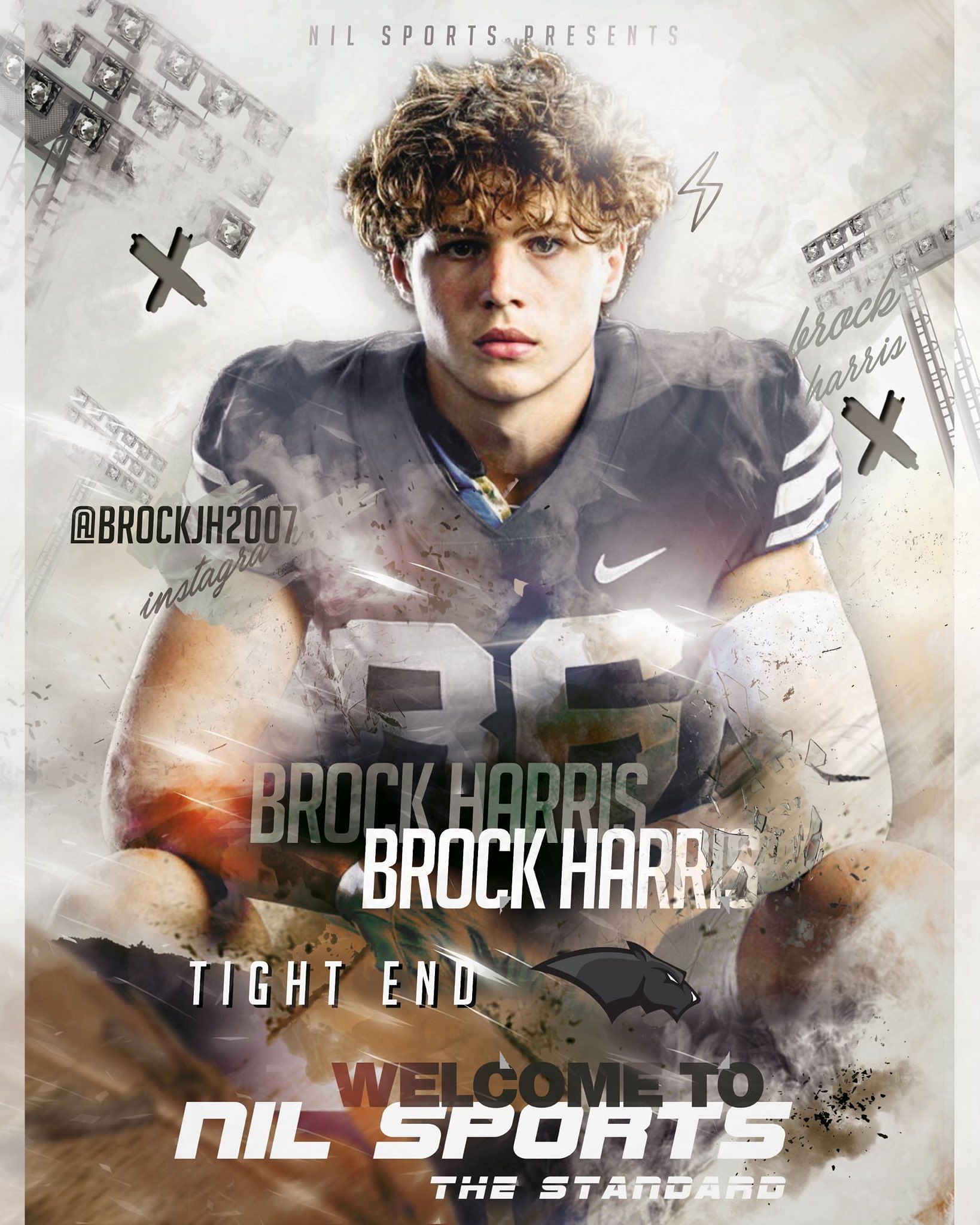 Brock Harris poses for the NIL Sports Cover (Photo Credit NIL Sports and Brock Harris via x.com