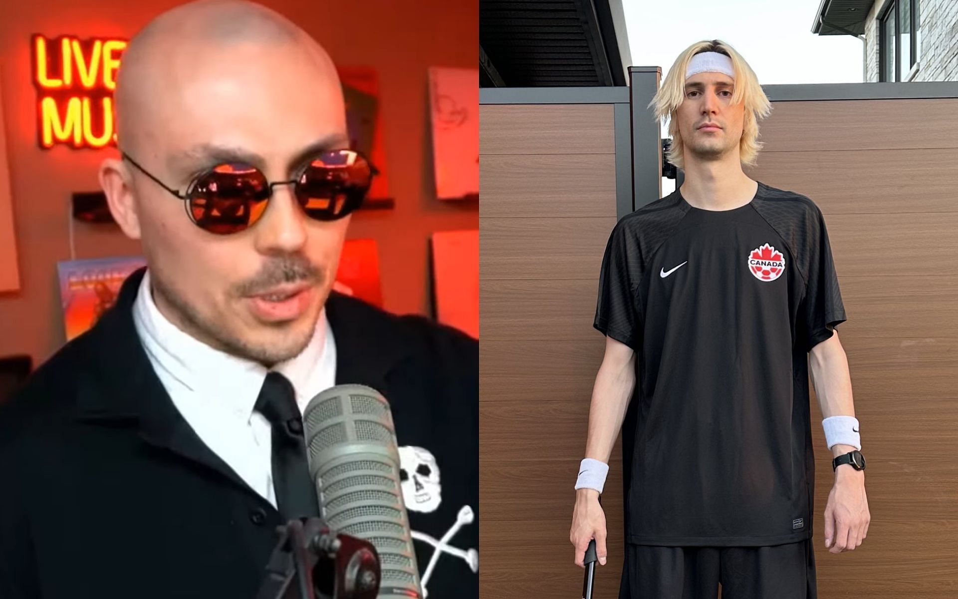 Anthony Fantano calls xQc &quot;dumba*s and stupid&quot; (Image via xQc Clips/YouTube and @xQc/X)