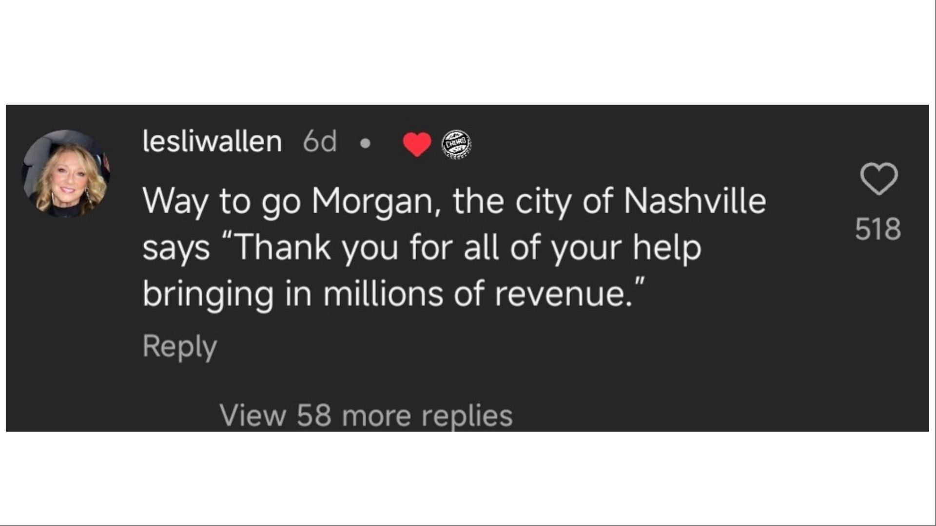 Morgan Wallen&#039;s mother reacted to Nashville Council&#039;s decision, (Image via @countrychord/Instagram)